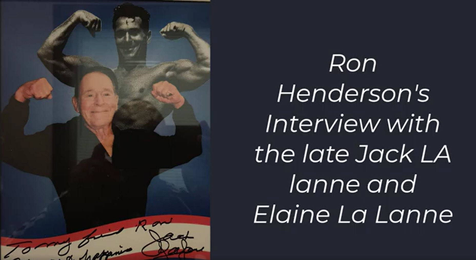 Ronald Henderson and Mark Rosen interviewing fitness legend Jack LaLanne and Elaine LaLanne